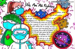 疫情英语手抄报简单又漂亮，新冠疫情手抄报英语