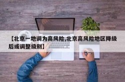 北京一地调整为高风险地区，今天北京中高风险地区有哪些