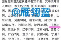 甘肃疫情最新消息今天新增病例（甘肃疫情最新消息）