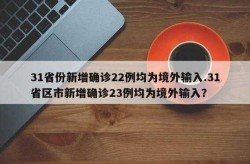 31省份新增确诊22例，31个省今天新增多少例