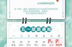 五一假期2022放假安排表，2022年五一放假时间表