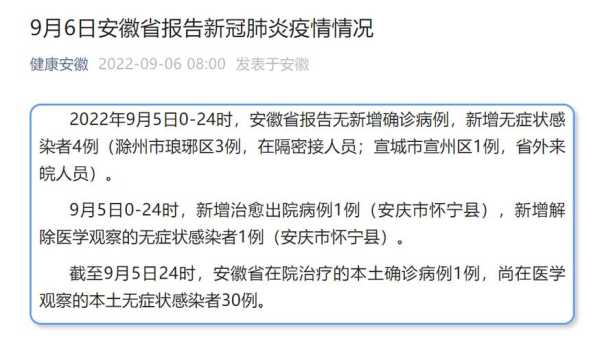 安徽新增3例本土无症状感染者（安徽新增无症状感染者是哪个地区的）