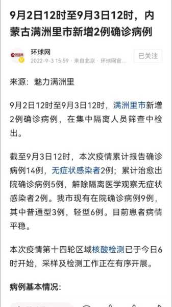 满洲里疫情最新消息今天(满洲里最新疫情今天满洲里有疫情吗?)