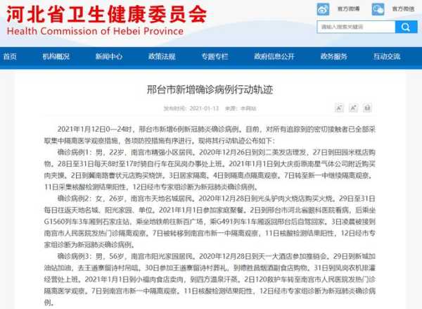 河北南宫市新增12例确诊病例（河北新增20例本土确诊病例）
