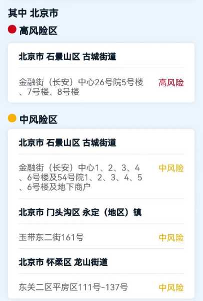 北京禁止中高风险地区人员进京（北京现有39个中风险地区）