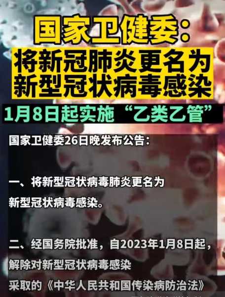 2023年1月8号新冠改名(新冠正式改名为什么)