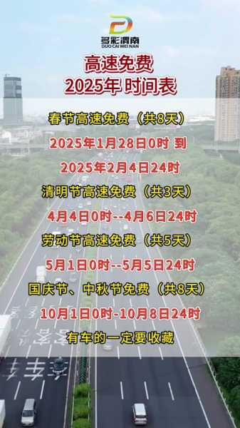 2023高速免费时间,2023年高速免费日历表