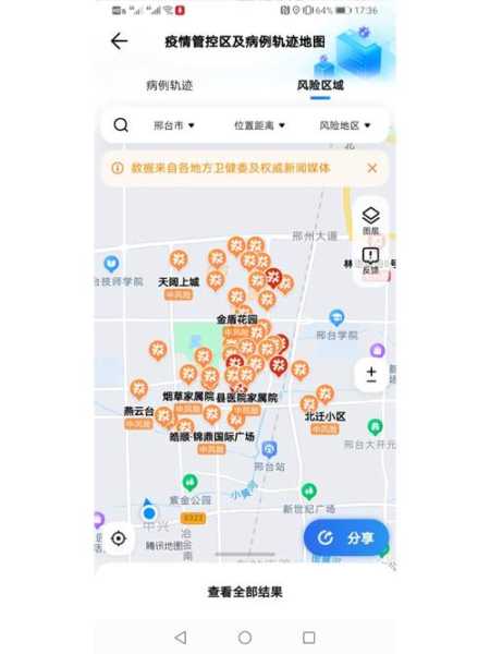 附近疫情人员地图位置，查看周边疫情位置的地图