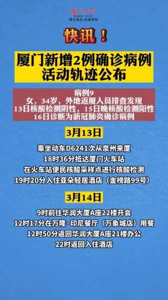 厦门新增2例确诊病例，厦门今天出现确诊病例