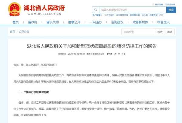 武汉成立疫情防控指挥部,湖北疫情防控指挥部文件最新