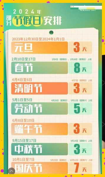 2023十一假期放假时间表，2024十一假期放假时间表