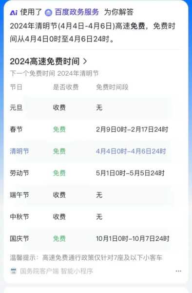 2021清明高速免费时间,2021清明节高速路免费时间规定