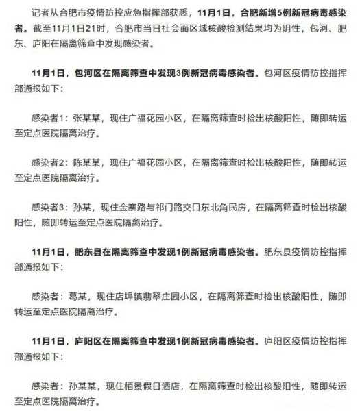 合肥疫情最新数据消息今天新增（今天合肥疫情最新情况）