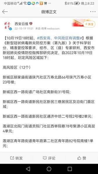 西安新增9个高风险区,西安是高风险地区吗