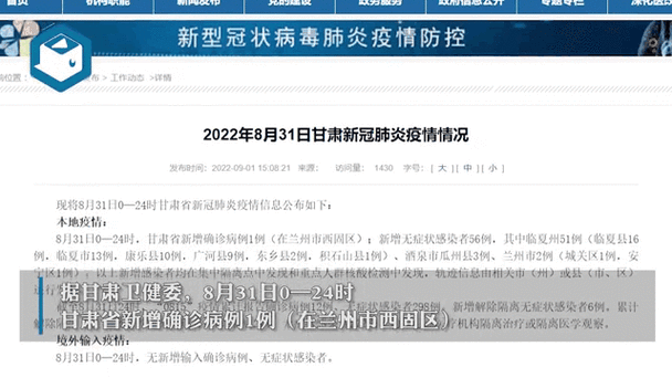 甘肃境外输入病例最新消息，甘肃境外输入病例