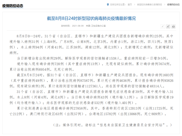 31省市新增确诊病例,31省市新增本土病例最新消息