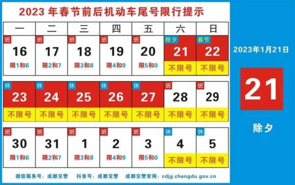 成都限号2022年3月最新限号时间表，成都限号2022最新限号时间