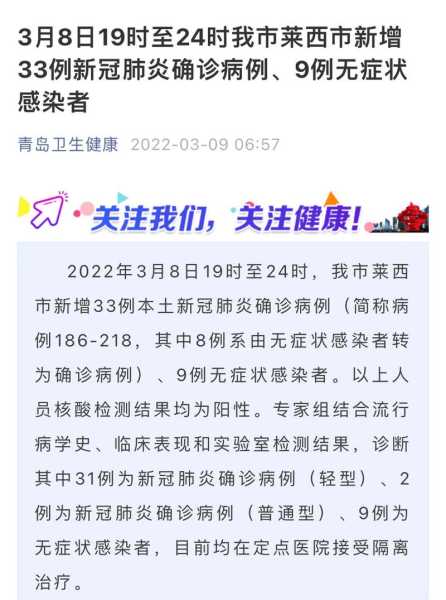 莱西疫情最新消息，青岛有疫情吗最新消息