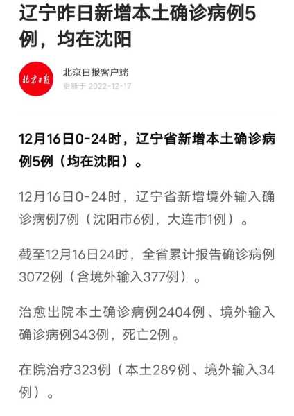 辽宁新增2例确诊为北京确诊密接,辽宁新增本土确诊详情